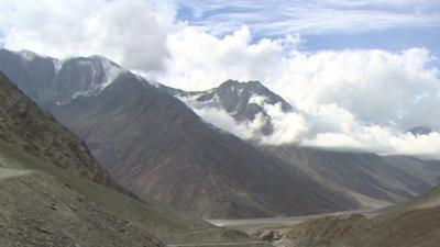 A glacier in India