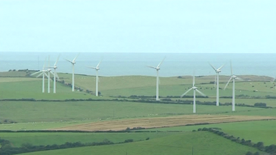 Wind turbines in north Wales