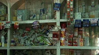 Nigerian pharmacy shelves