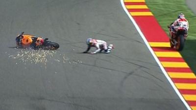 Pedrosa crashes out of Aragon GP