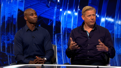 Jason Roberts and Peter Schmeichel