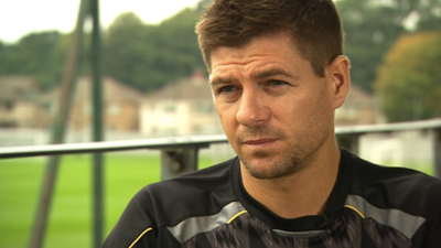 Steven Gerrard at Melwood training ground