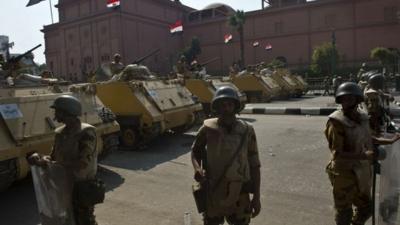 Troops on Tahrir Square