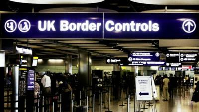 UK border control checkpoint