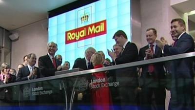 London stock market as Royal Mail shares begin trading