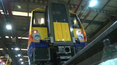 The refurbished Gatwick Express trains being used