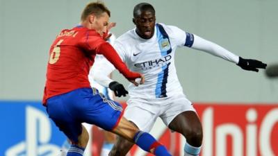 Yaya Toure in action against CSKA Moscow