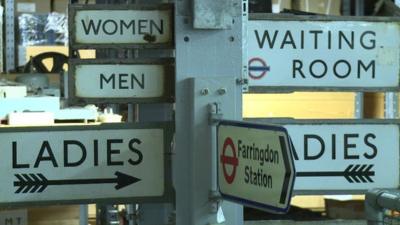 London Transport Museum signs