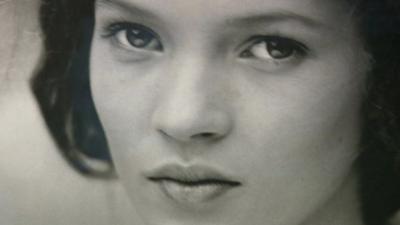 First professional photograph of Kate Moss