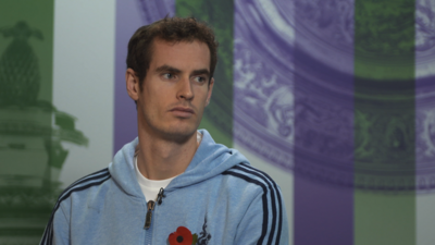 Andy Murray being interviewed