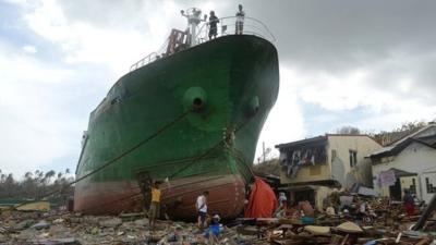 Typhoon Haiyan debris