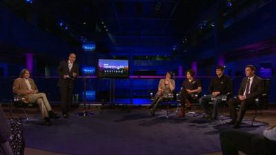 Richard Finlay, Glenn Campbell, Angela Constance, Ellie Koepplinger, Michael Low and Drew Smith