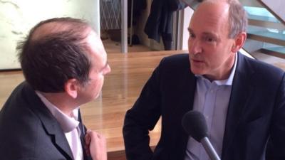 Tim Berners-Lee with Rory Cellan-Jones