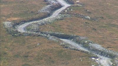 Track on a Scottish hillside