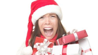 Angry shopper, stock image