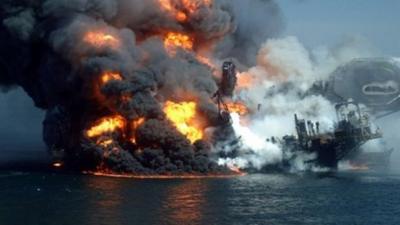 The Deepwater Horizon wellhead in the Gulf of Mexico