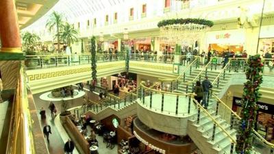 Inside Trafford shopping centre