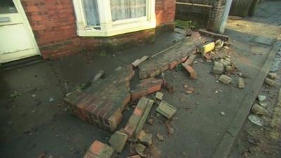 A damaged wall