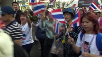 Protestors in Bangkok