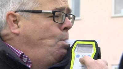 Mike Liggins breathalyser