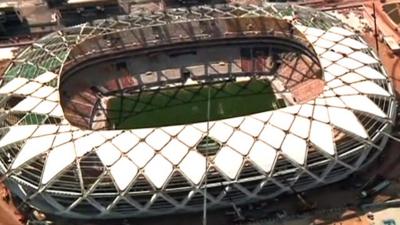 Take a tour of the under-construction Arena Amazonia in Manaus