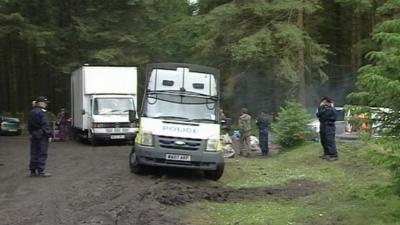 Police at rave site