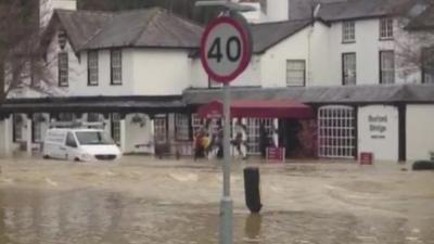 The flooded hotel