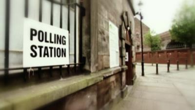 A polling station