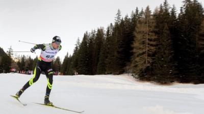 Skier in Davos, file pic