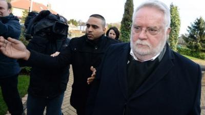 Paul Flowers arrives at Stainbeck police station on January 14, 2014 in Leeds, England