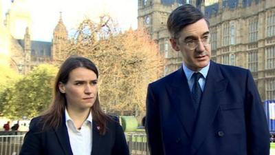 Agnieszka Pomaska and Jacob Rees Mogg