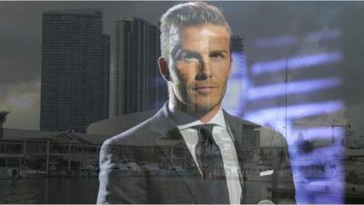 David Beckham and the Miami Skyline