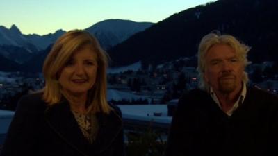 Arianna Huffington and Sir Richard Branson