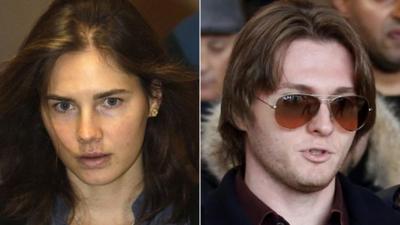 Amanda Knox and Raffaele Sollecito (file images)