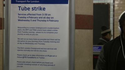 Tube strike poster