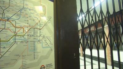 Tube station during the strike