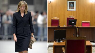 Princess Cristina and court room