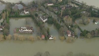 Flooded area near the River Thames