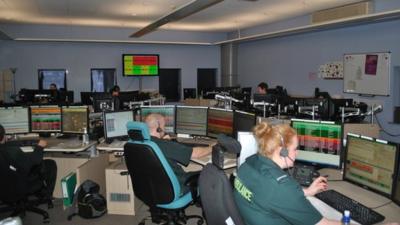 East of England Ambulance control room