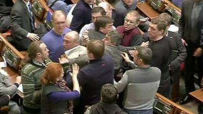 MPs brawling