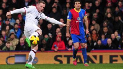 Crystal Palace 0-2 Manchester United: Wayne Rooney blasts home