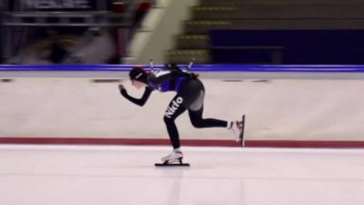 A speed skater