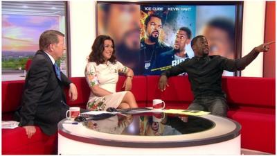Bill Turnbull and Susanna Reid with Kevin Hart
