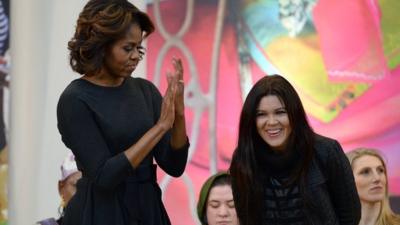 Michelle Obama and Ukrainian singer Ruslana