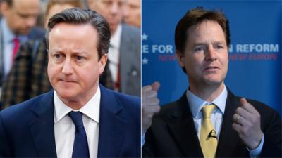 David Cameron and Nick Clegg