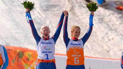 GB Paralympic skiers Kelly Gallagher and Charlotte Evans