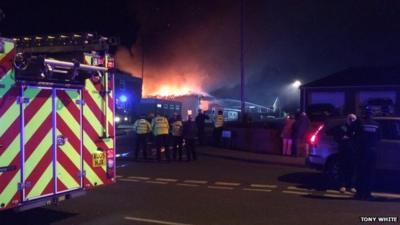 Fire at Downham Market fire station