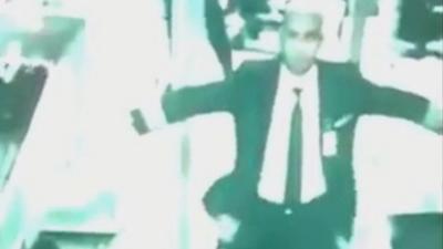 CCTV image of plane's pilot in security check