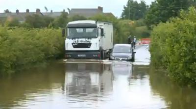 Croston during the flooding