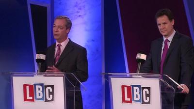 Nigel Farage and Nick Clegg